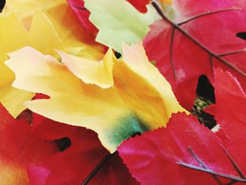 Close-up high angle view of red fabric