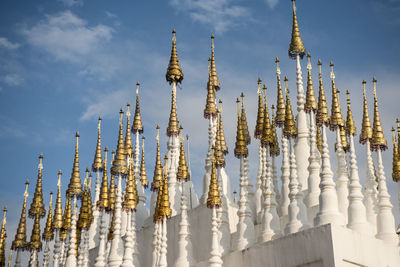 Low angle view of traditional building against sky