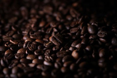 Full frame shot of roasted coffee beans