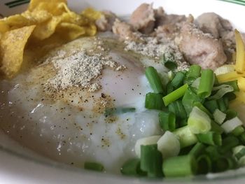 Close-up of vegetables in plate