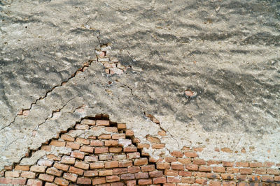 High angle view of cobblestone street