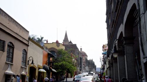 City street with buildings in background
