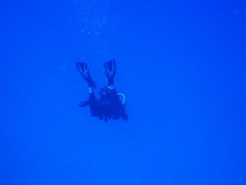 Man swimming in sea