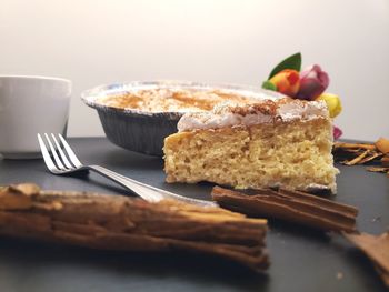 Chocolate cake on plate