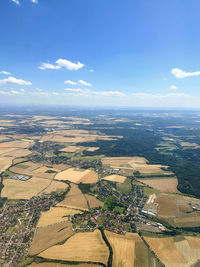 Aerial view of landscape against sky