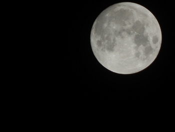 Low angle view of moon in sky