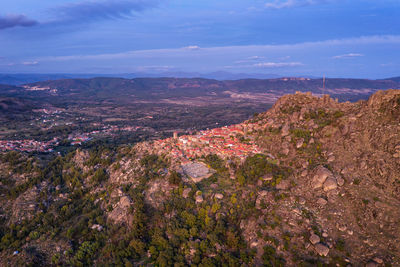 High angle view of landscape against sky