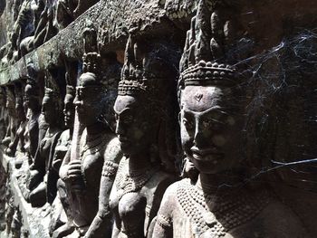 Panoramic shot of statue against temple