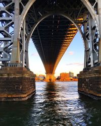 View of bridge over river