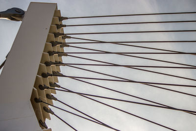 Low angle view of cables against sky