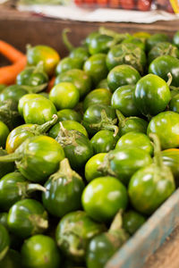 Close-up of green vegetables for sale in market