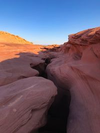 Sand dunes in a desert