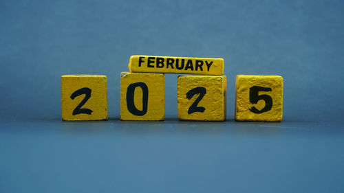 Close-up of toy blocks on table