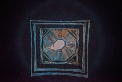 Directly below shot of window