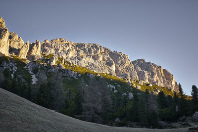 Scenic view of mountain against clear sky