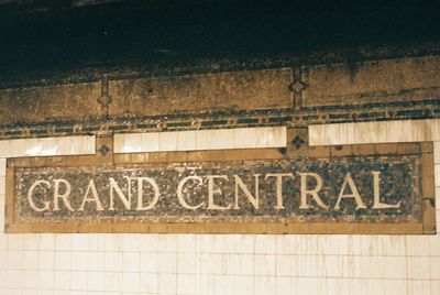 Information sign on wall