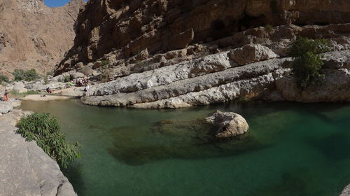 Rock formations in sea