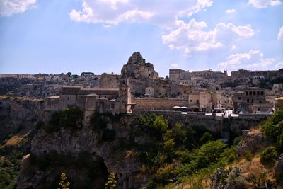 High angle view of townscape against sky