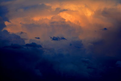 Low angle view of cloudy sky