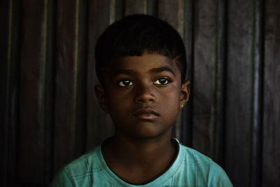 Close-up portrait of boy