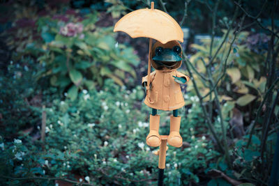 Close-up of child on field