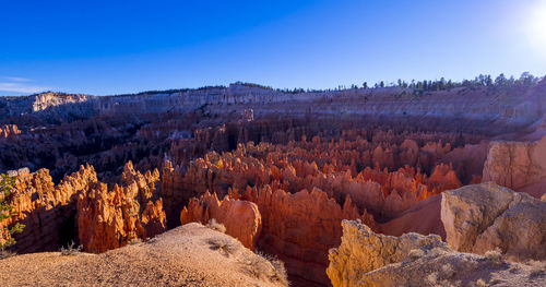 Panoramic view of rock formations