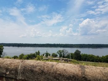 Scenic view of land against sky