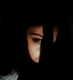 Close-up portrait of a woman