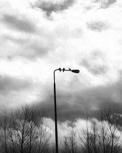 Street light against sky