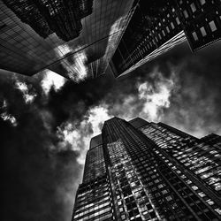 Low angle view of buildings against sky