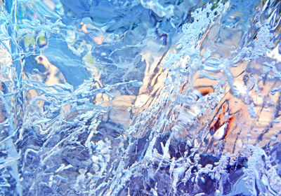 Full frame shot of ice in swimming pool