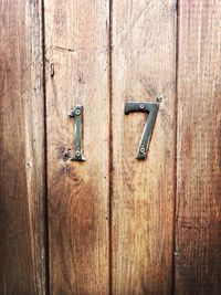 Full frame shot of wooden door