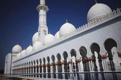 Low angle view of building against clear sky