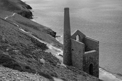 View of old building by sea