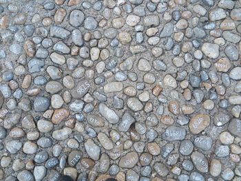 Full frame shot of pebbles on beach