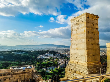 View of historic building against cloudy sky