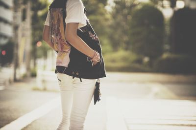 Woman standing in park