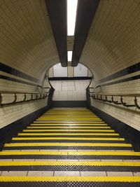 Empty staircase at subway station
