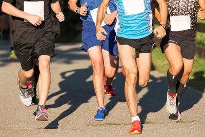 Group of people running