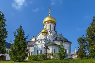 Low angle view of traditional building against sky