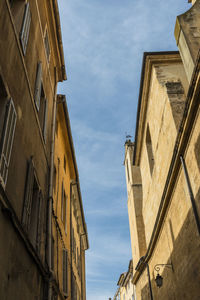 Low angle view of buildings against sky