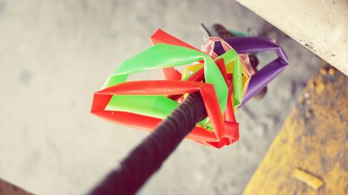 Close-up of multi colored paper