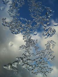 Low angle view of water against sky