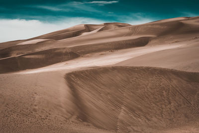 Scenic view of desert against sky