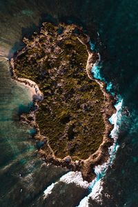 Aerial view of rock formation