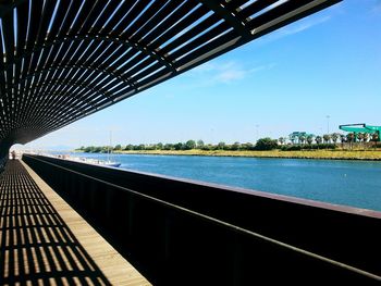 View of built structures against blue sky