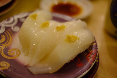 Close-up of ice cream in plate