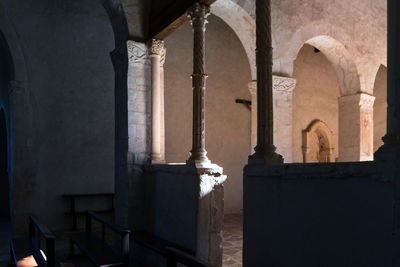 The romanesque churc of santa maria
 is located in a lonely place on the slopes of mount velino