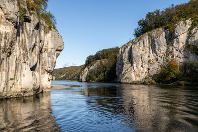 Nature reserve at danube river breakthrough near kelheim, bavaria