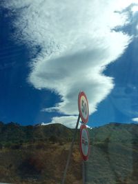 Scenic view of landscape against cloudy sky